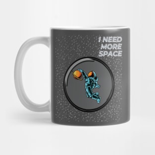 Funny Basketball Astronaut Art Design Pun Mug